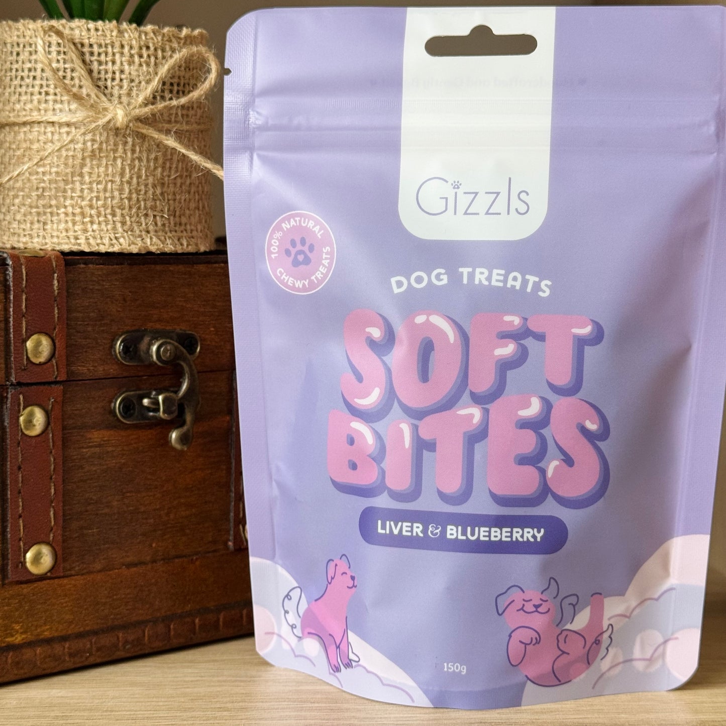 Gizzls | Ostrich Liver & Blueberry Soft Bites 150g