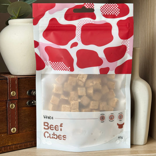 Waita Pets | Freeze Dried Beef Cubes 40g