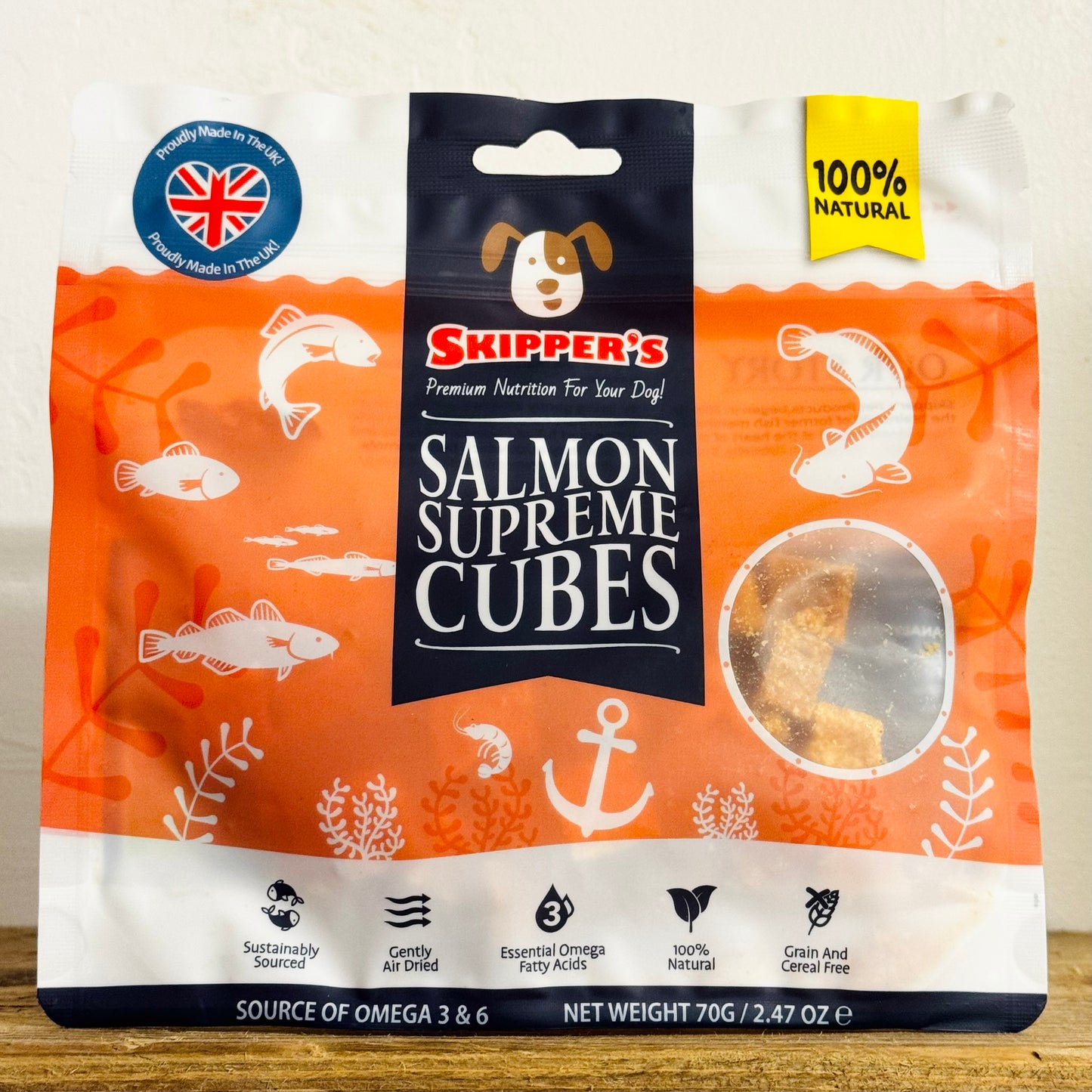 Skippers | Salmon Supreme Cubes 70g
