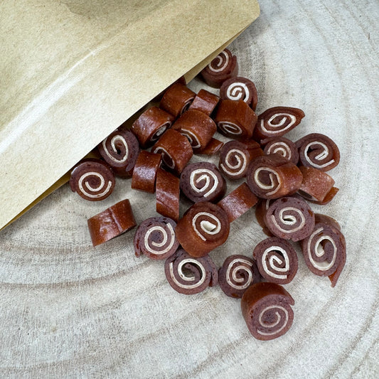 Beef, Duck & Cod Mini Rolls 100g