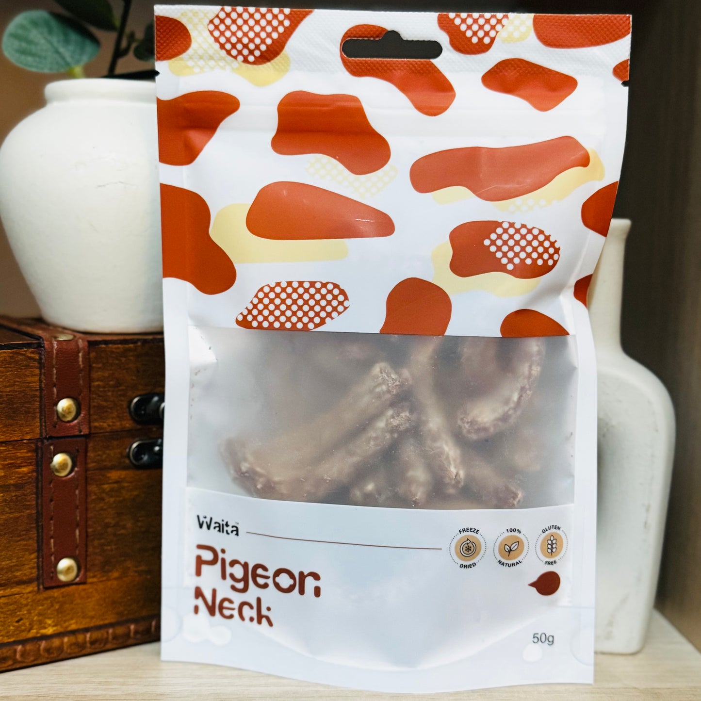 Waita Pets | Freeze Dried Pigeon Neck 50g