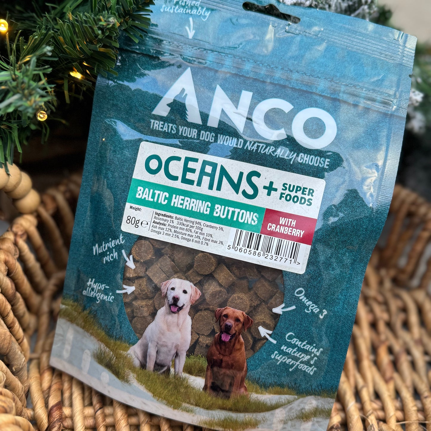 Anco Oceans+ | Baltic Herring Buttons with Cranberry 80g