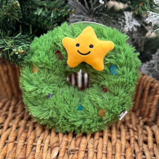 Remy the Wreath | Plush & Rubber Dog Toy