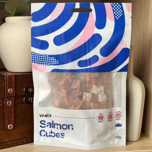 Waita Pets | Air Dried Salmon Cubes 100g