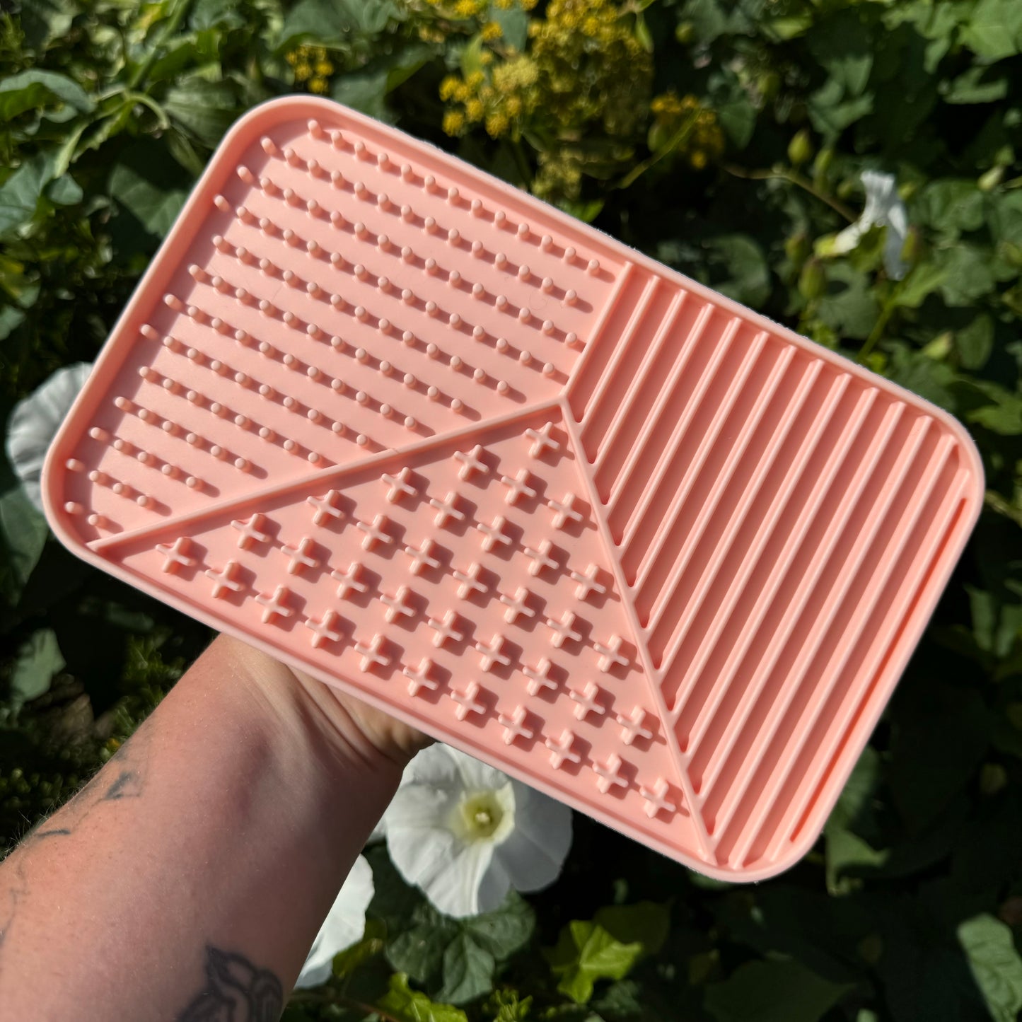 Multi Feature Rectangle Lick Mat | Pink