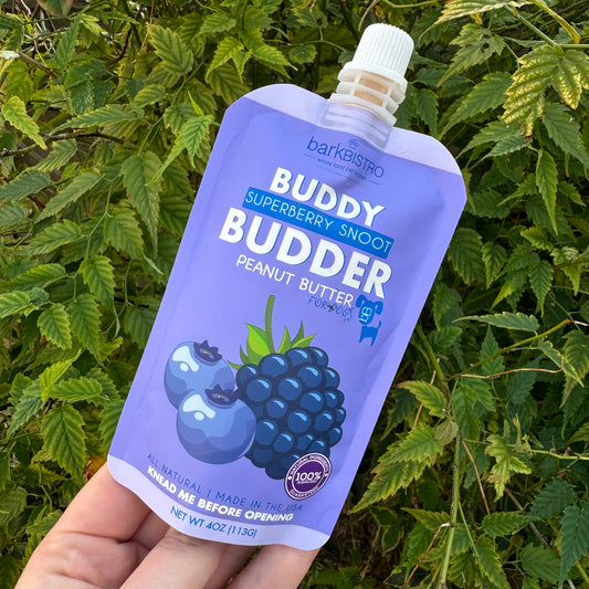 Buddy Budder Peanut Butter 4oz Squeeze Pouch | Superberry Snoot