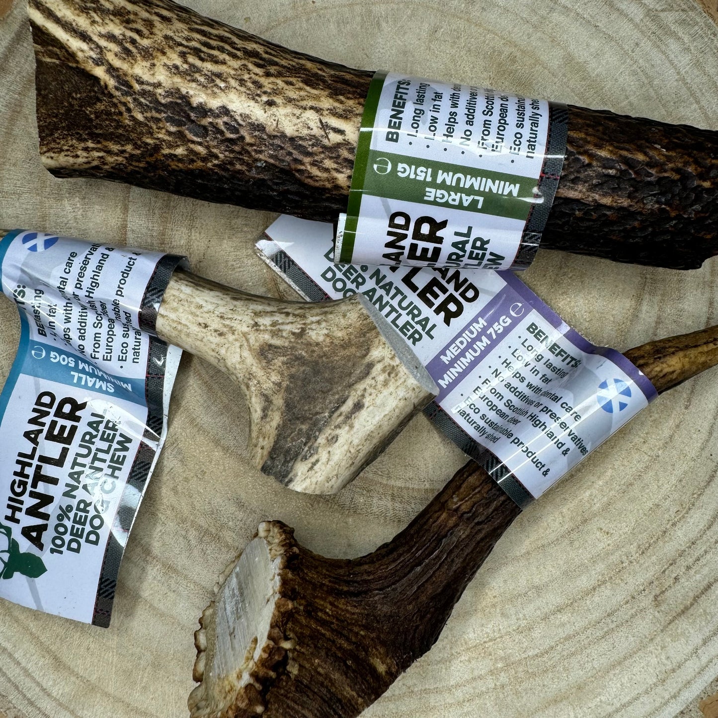 Natural Deer Antler Dog Chew | 3 Sizes