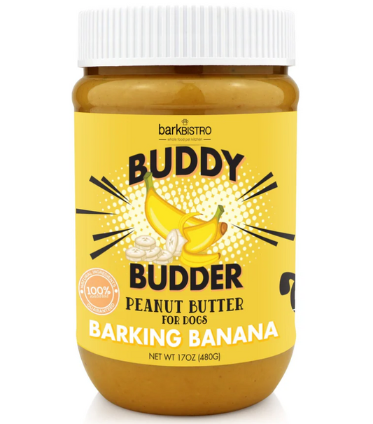 Buddy Budder Peanut Butter 17oz Jar | Barking Banana