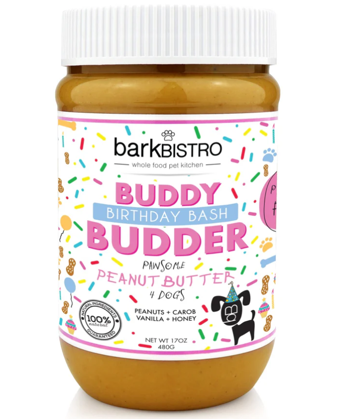 Buddy Budder Peanut Butter 17oz Jar | Birthday Bash