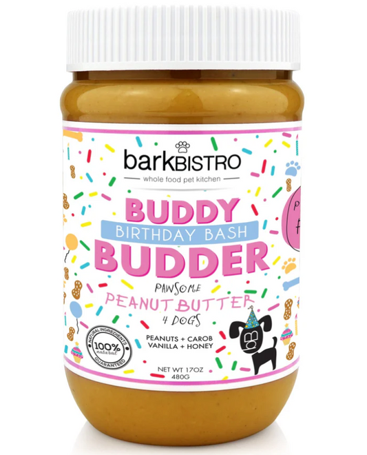 Buddy Budder Peanut Butter 17oz Jar | Birthday Bash