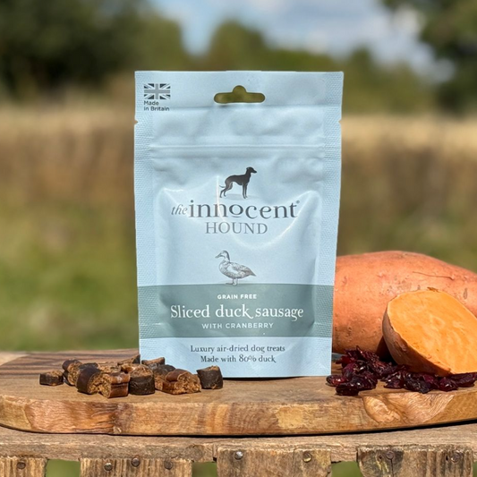 The Innocent Hound | Sliced Duck Sausages with Cranberry 70g